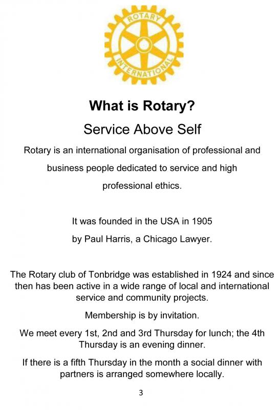 New Members' Handbook Rotary Club of Tonbridge